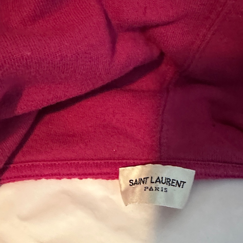 Saint Laurent Fuchsia Hoodie Sweater Men’s Medium View 2